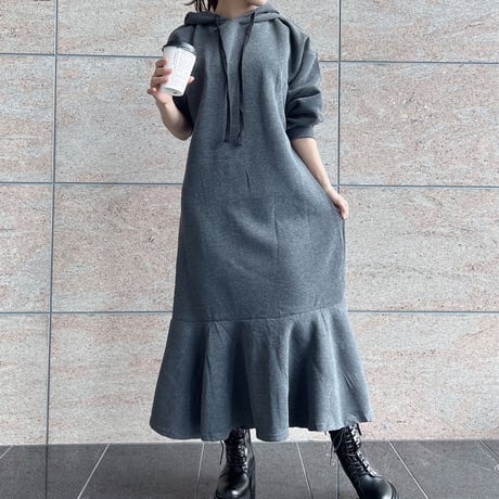 裏起毛 sweat onepiece