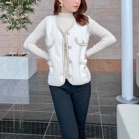 pearl button vest