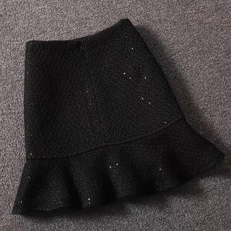 【即納あり】tweed marmaid mini skirt