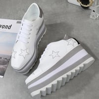 【即納】size%（21.5cm）本革 platform star shoes