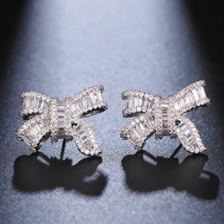 bijou ribbon ピアス