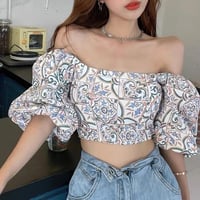 【即納あり】レトロ柄 tops