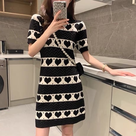 【即納】heart onepiece