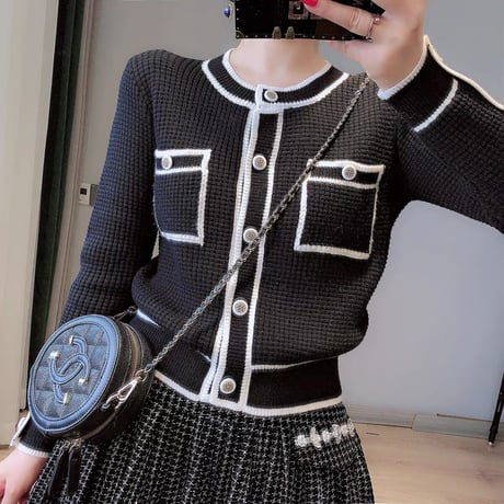 bicolor cardigan