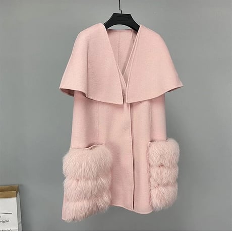 fox fur cape coat