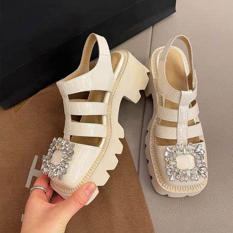 square bijou sandal