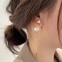 パール輪っかピアス