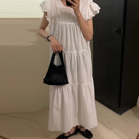scallop sleeve onepiece