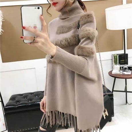 fur poncho