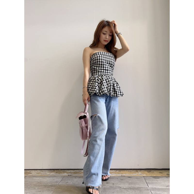 【新品未使用】Eaphi flower jacquard peplum tops eaphi flower jacquard peplum tops