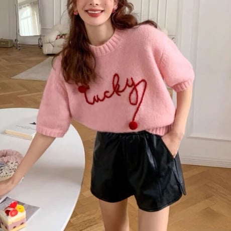 pink summer knit