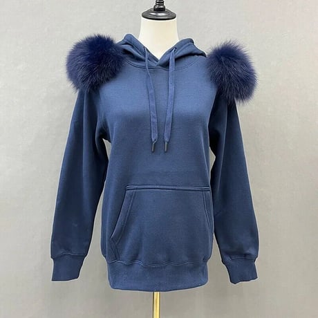 fox fur patchwork parker