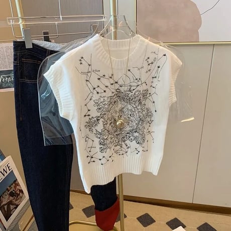 刺繍 summer knit