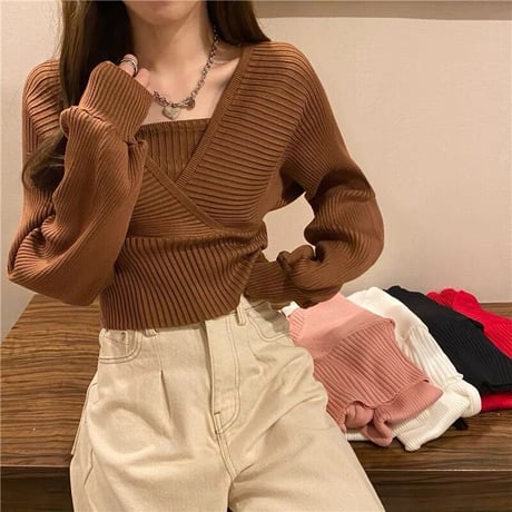 キャミソール付き ニット