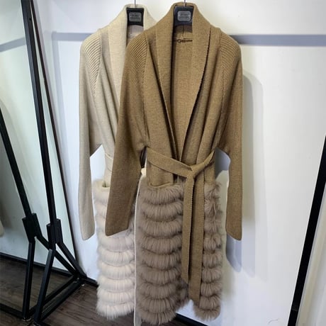 fox fur cardigan