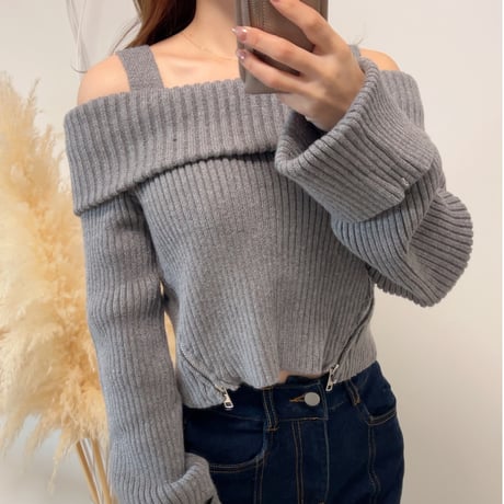 off shoulder knit