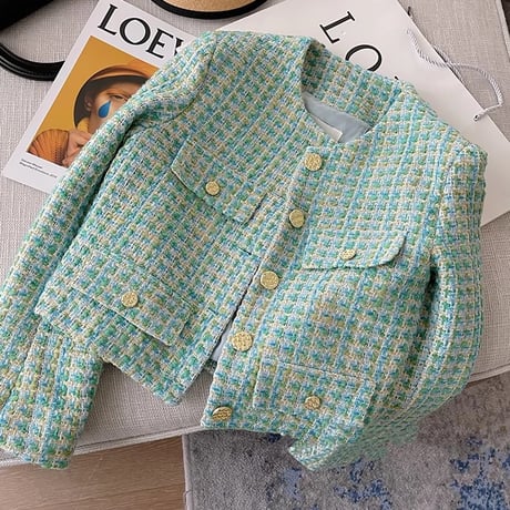 green tweed jacket