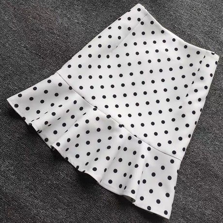 dot mermaid mini skirt