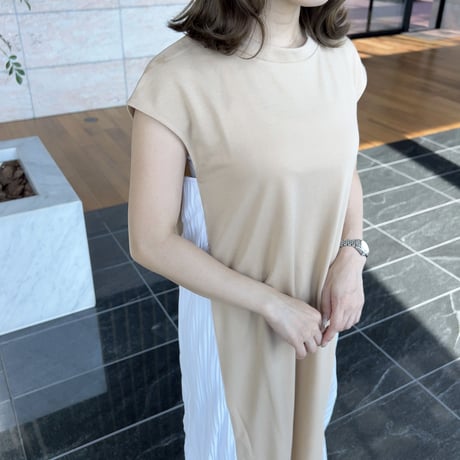 【即納】side pleats onepiece