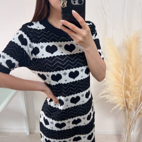 【即納】heart onepiece
