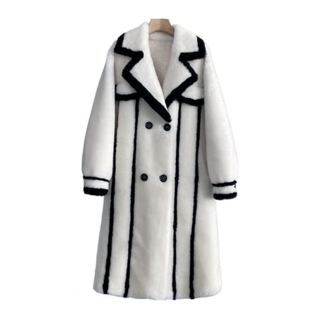 【ウール】bi-color long coat