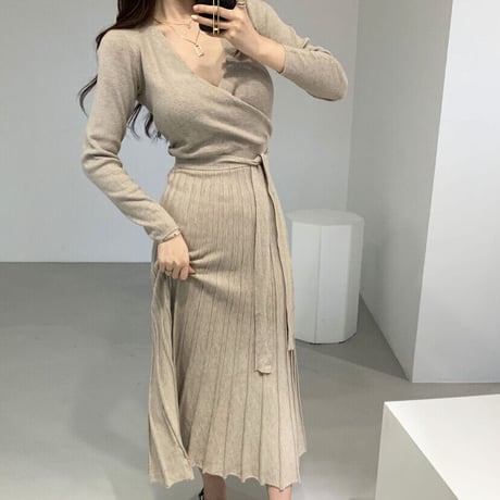 カシュクールワンピース