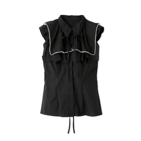 big collar sleeveless blouse