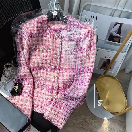 pink tweed jacket