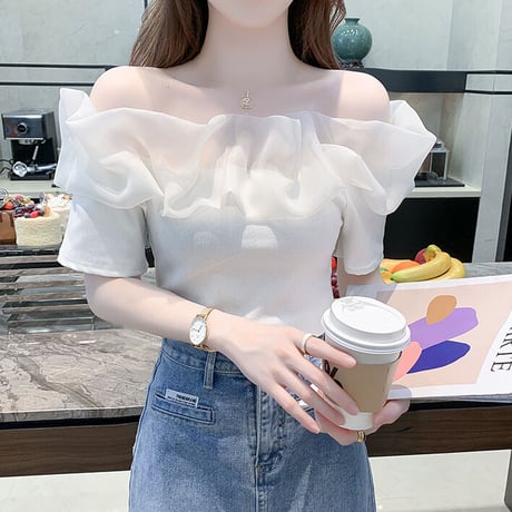 frill offshoulder tops