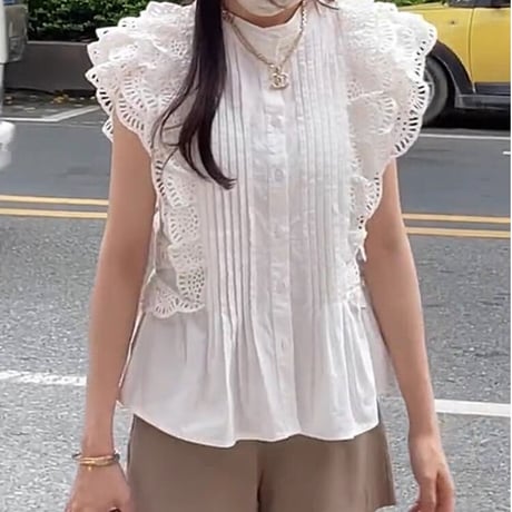 shoulder lace blouse