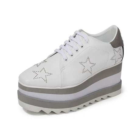 【即納】size%（21.5cm）本革 platform star shoes