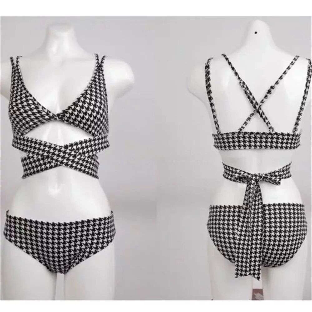千鳥柄ビキニ gossip!ロサンゼルス 水着 千鳥柄 ビキニ 2点セット水着