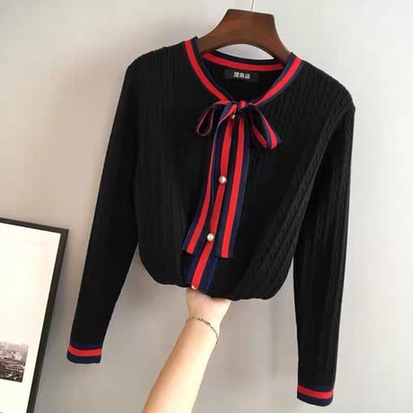 トリコロール カーディガン