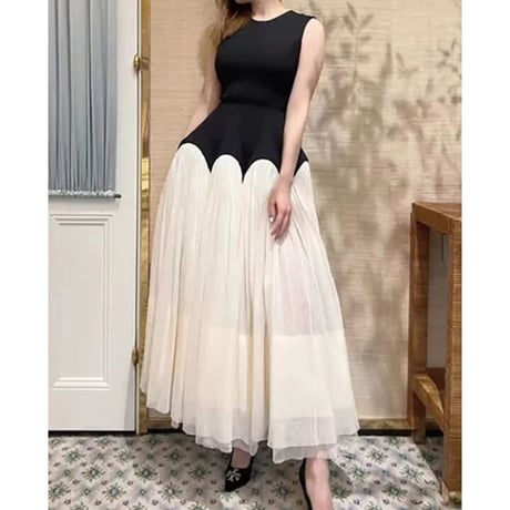 bi-color tulle onepiece