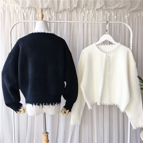 【高品質】pearl cardigan