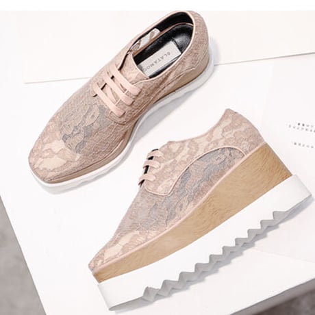 platform lace shoes