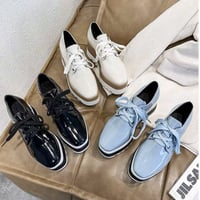 platform enamel shoes