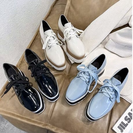 platform enamel shoes