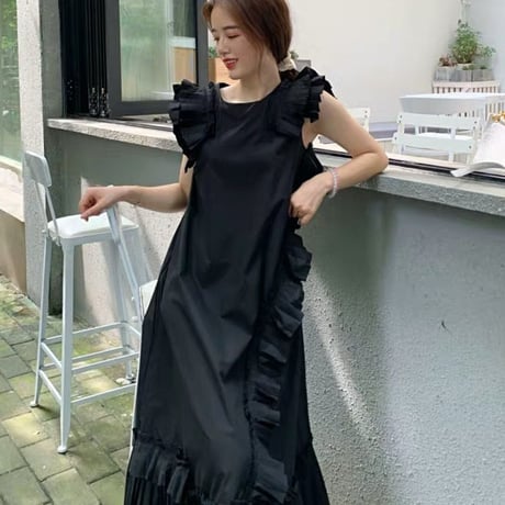 frill asymmetrical onepiece