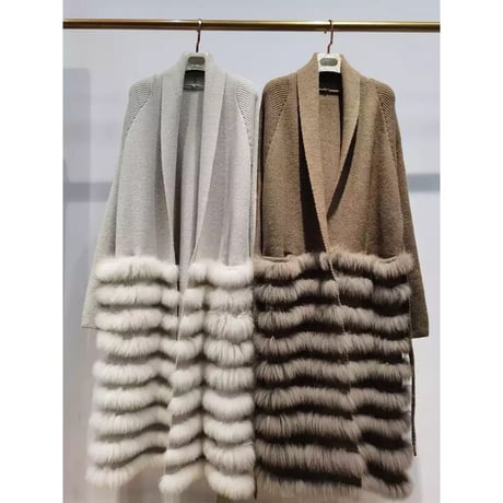 fox fur cardigan
