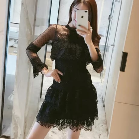 see-through lace onepiece