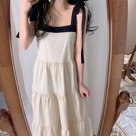 shoulder ribbon onepiece