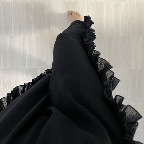 frill knit pants