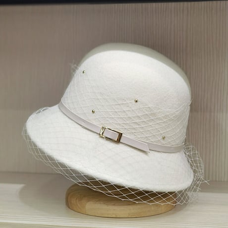 tulle wool hat
