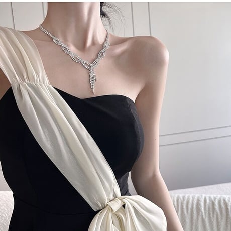 one shoulder ribbon onepiece