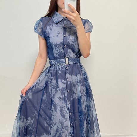 chiffon blue onepiece