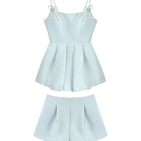 ribbon camisole short pants setup