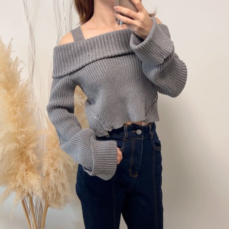 off shoulder knit