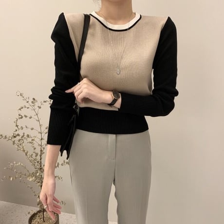 tricolore knit
