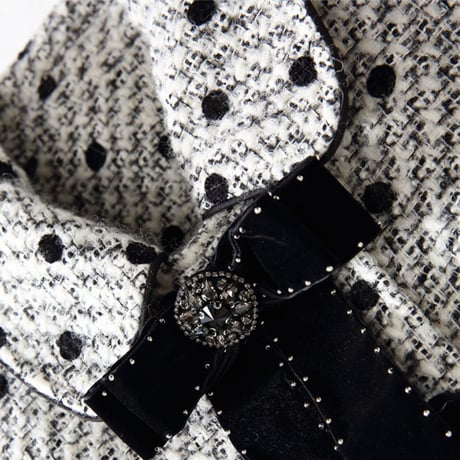 tweed dot coat